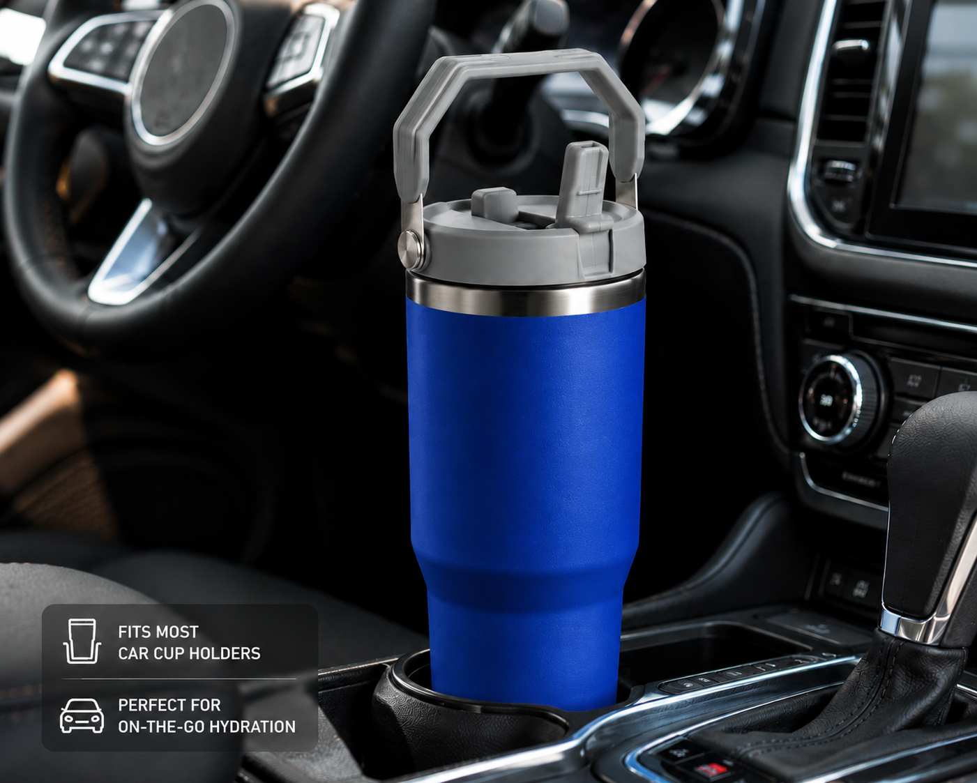 Nutcase Personalized Double Wall Insulated Water Bottle 900ml - BPA-free Vacuum Sipper Bottle