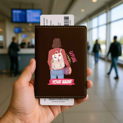 Passport Holder Women Faux Leather Custom Covers for Passports-Just Going