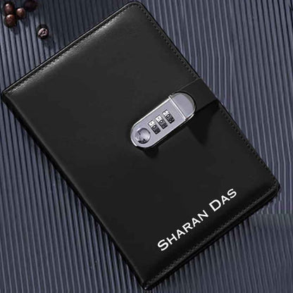 Nutcase Personalized Diary with Lock-Combination Lock Faux Leather Diary