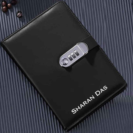 Nutcase Personalized Diary with Lock-Combination Lock Faux Leather Diary