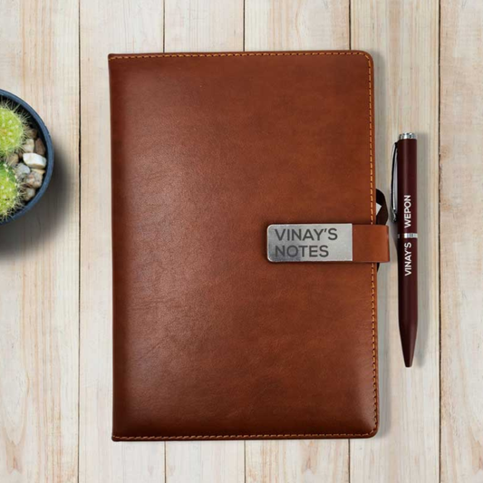 Customized Diary with a Pen - Perfect Corporate Gift - Add Name