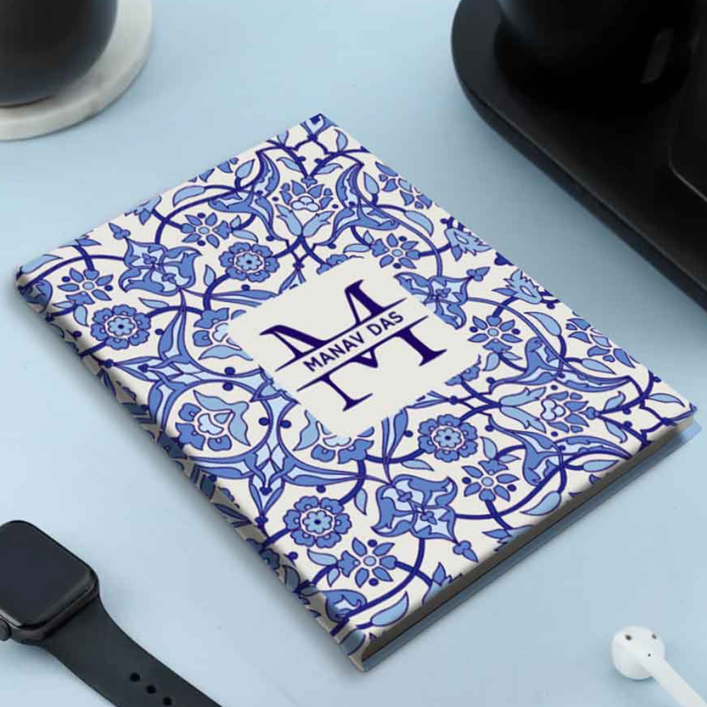 Nutcase Diary Personalized with Name, Initial - A5 Size Hard Cover Diaries with Calendar & Planner