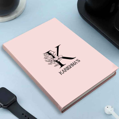 Nutcase Personalised Diary with Name, Initial - A5 Size Hard Cover Diaries with Calendar & Planner