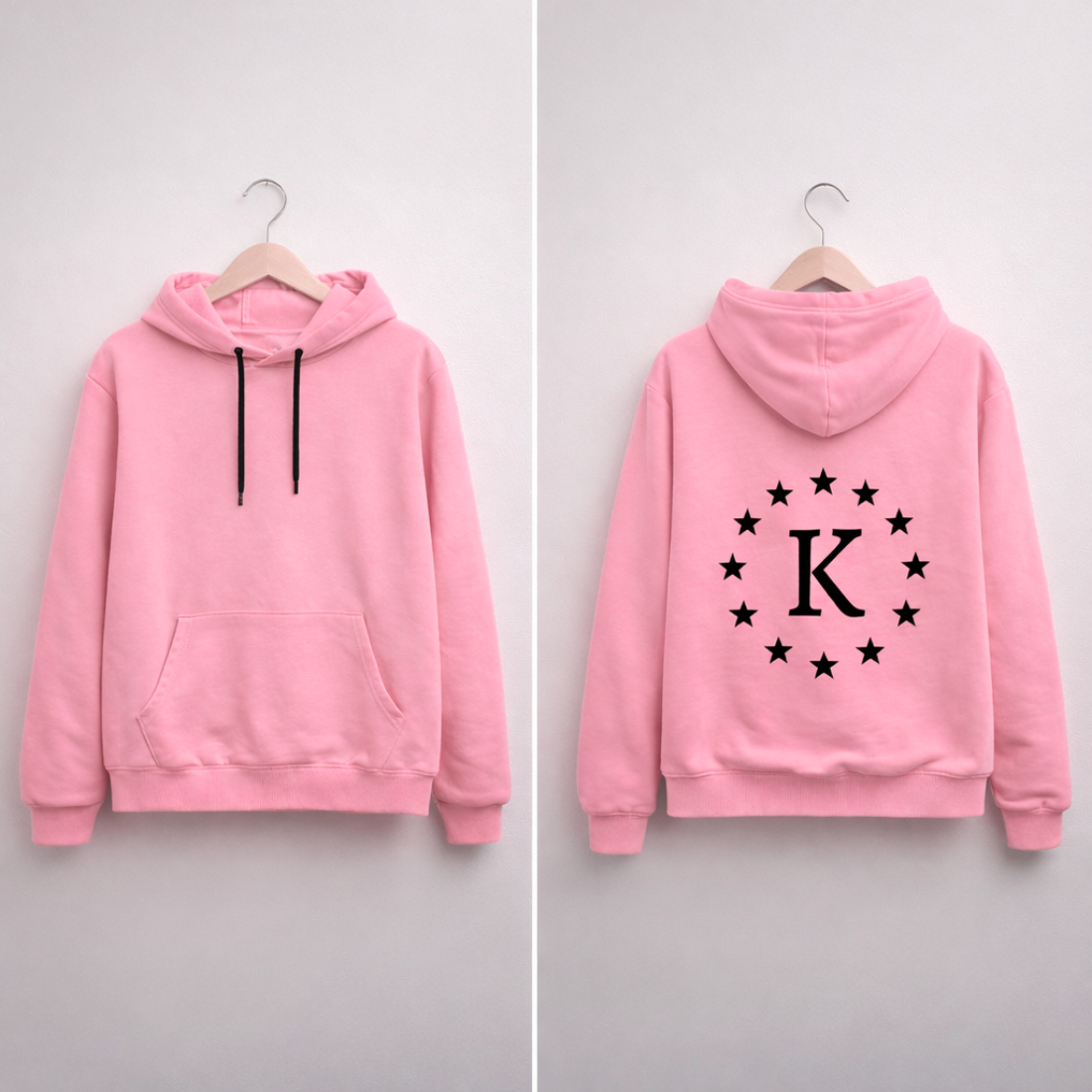 Personalized Pink Color Hoodie for Girls – Classic Sweatshirt for Everyday Wear
