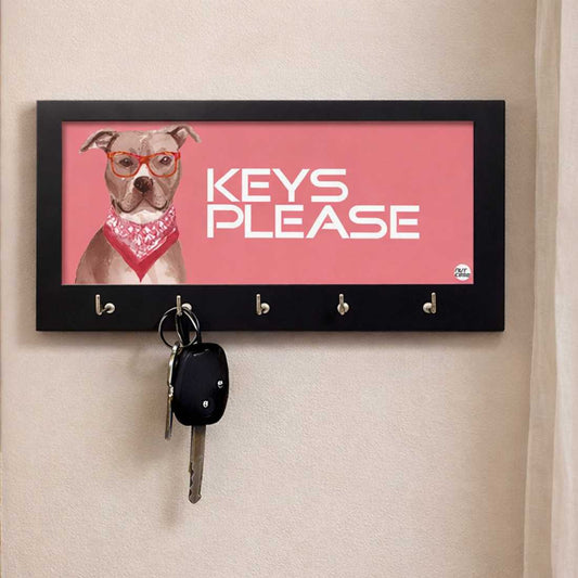 Key Holder Home Keys Organizer for Wall Decor - Hipster Pitbull