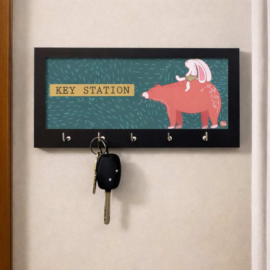 Wooden Modern Key Holder for Wall Keys Hanger - Hangout