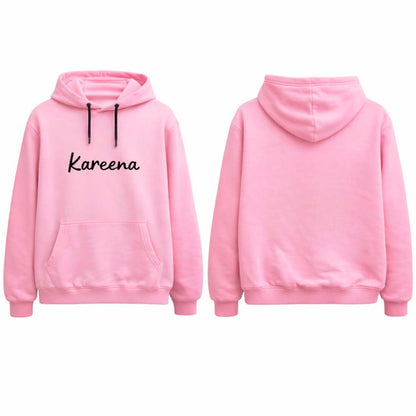 Custom Pink Hoodie with Name – Classic Sweatshirt for Everyday Wear