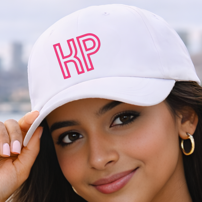 Nutcase Custom Cap with Initial - White Cap