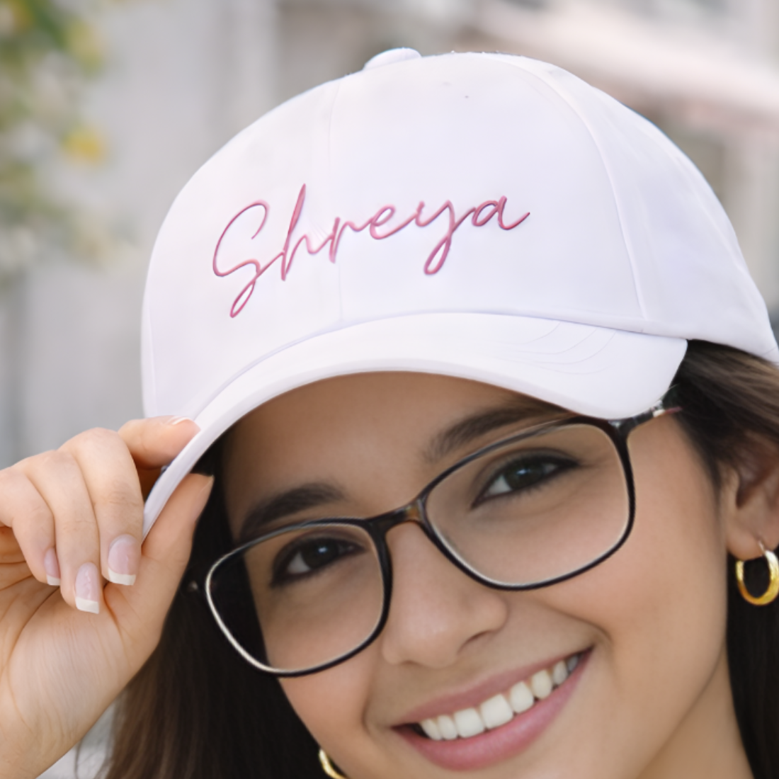Personalized Cap for Women - White Caps with Name