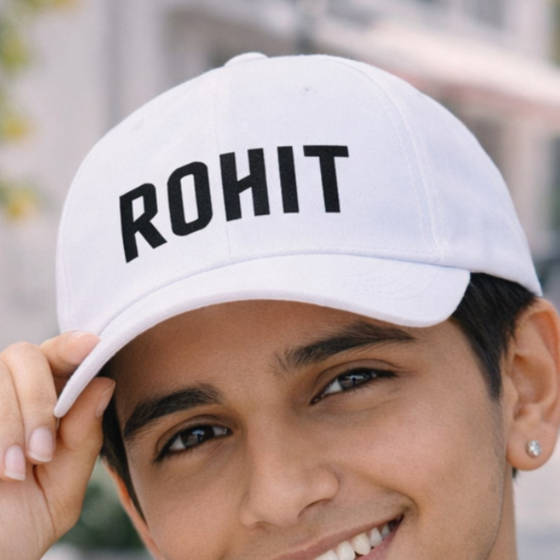 Nutcase Name on Cap - Customized White Cap