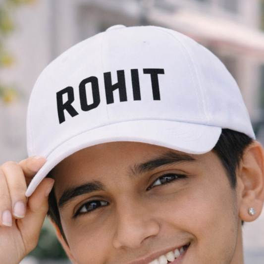 Nutcase Name on Cap - Customized White Cap