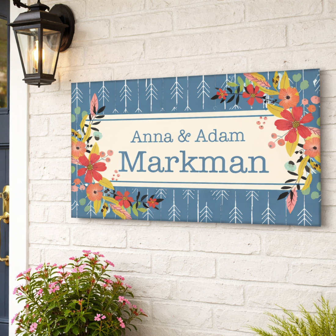 Classy Personalized Name Plate - Floral Vibes