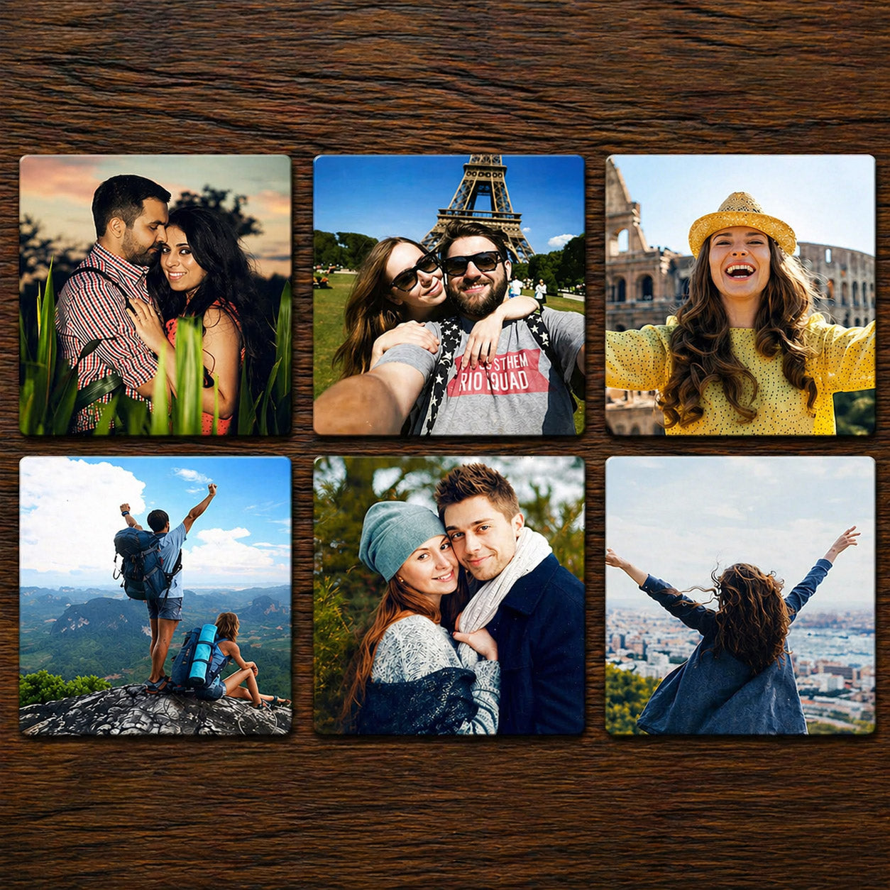 Personalized Photo Coaster Set of 6 - Add Your Images
