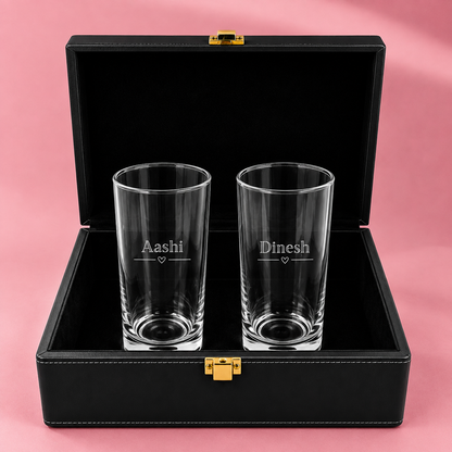 Customized Cocktail Bar Glasses with Name Engraved Highball Glassware