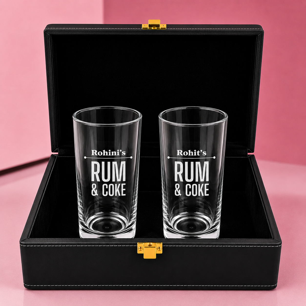 Custom Alcohol Glasses with Engraving Personalized Glassware - Rum & Coke