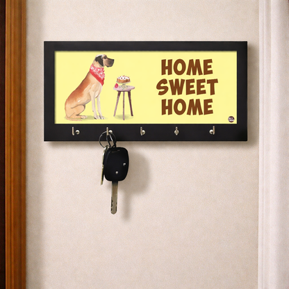 Key Holder Wooden Hanger for Wall Decor - Sweet Home