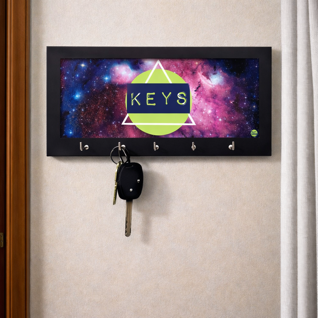 Wood Wall Key Holder for Home Office Keys Organizer - Space