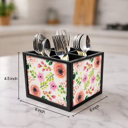 Silverware Cutlery Holder Organizer - Baby Flower