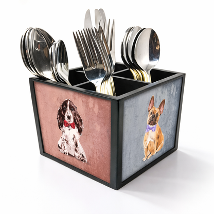 Budget Friendly Cutlery Holder -  Cute Small Dogs