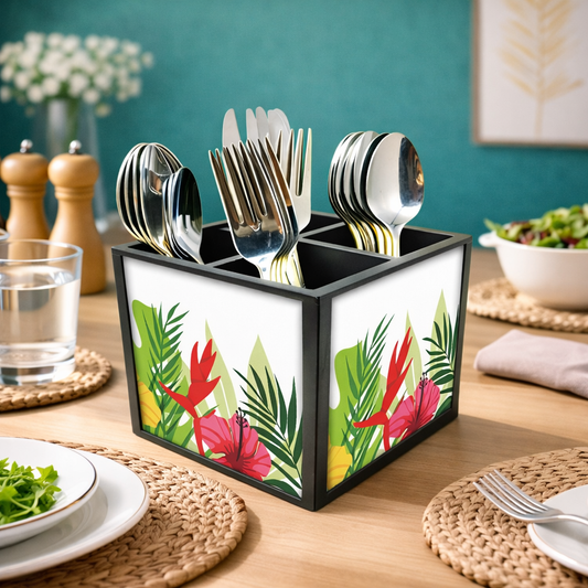 LeavesCutlery Holder Stand Silverware Caddy Organizer