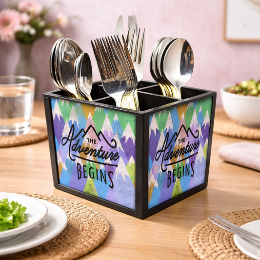 Cutlery Holder for Kitchen for Spoons, Forks & Knives-The Adventures Begins