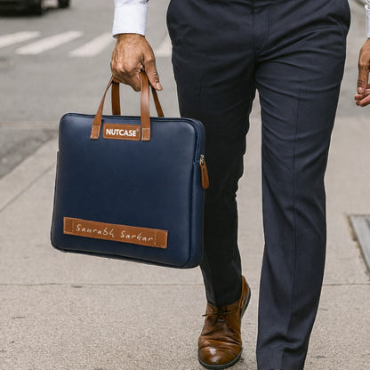 Personalized Office Laptop Bags with Name - Duo Tone Premium Laptop Carry Bag for up to 15” laptops