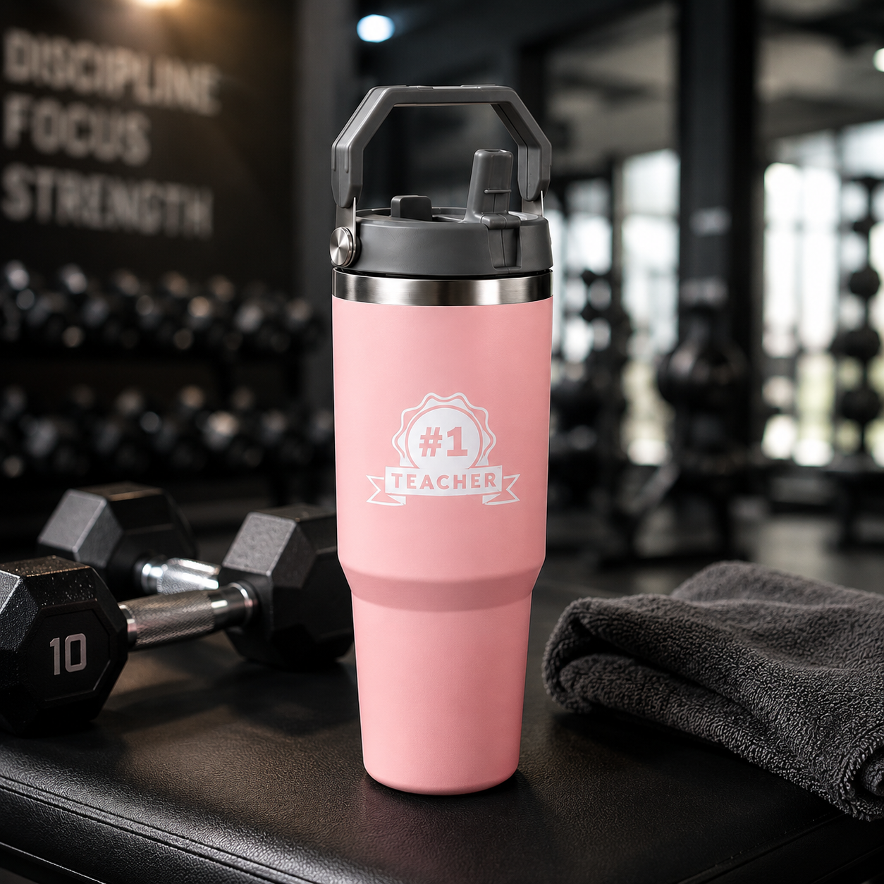 Insulated Tumbler with Handle 900ml Stainless Steel Vacuum Flask - Perfect Teacher Day Gift