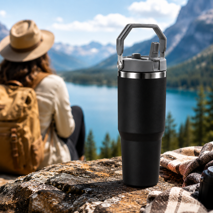 Nutcase Personalized Double Wall Insulated Water Bottle 900ml - BPA-free Vacuum Sipper Bottle