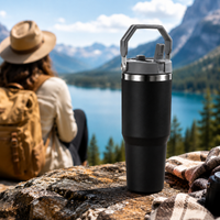 Nutcase Custom Tumblers with Straw and Handle 900ml - Double Wall Vacuum Sipper Bottle