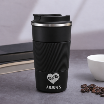 Personalised Coffee Tumbler for Coffee, Tea 500ml - Heart