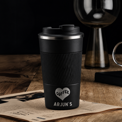 Personalised Coffee Tumbler for Coffee, Tea 500ml - Heart