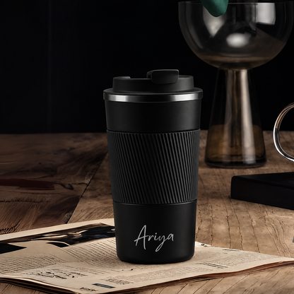 Personalised Coffee Tumbler with Names for Tea, Coffee 500ml