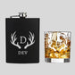 Custom Engraved Whiskey Glass Hip Flask with Funnel Gift Set Box