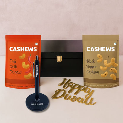 Nutcase Deepavali Gift Hamper with Flavored Dry Fruits and Magnetic Pen