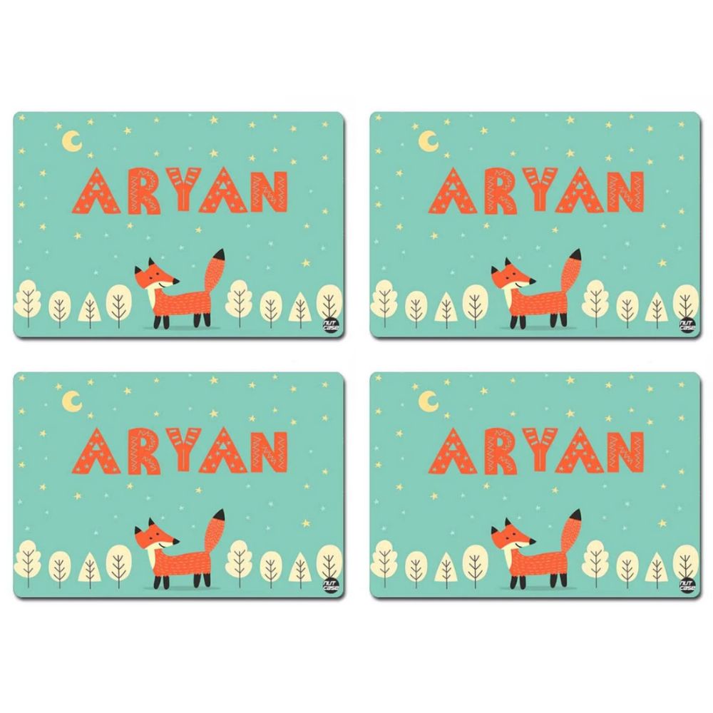 Personalised Table Mats for Dining Table Birthday Return Gifts - Fox