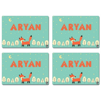 Personalised Table Mats for Dining Table Birthday Return Gifts - Fox
