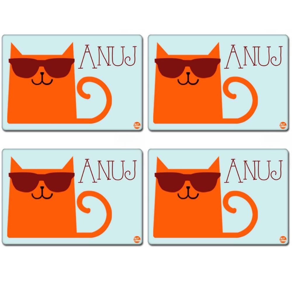 Custom Printed Placemats Add Your Name for Dining Table - Cat Hipster