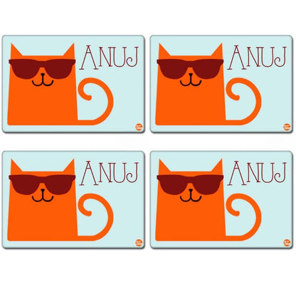 Custom Printed Placemats Add Your Name for Dining Table - Cat Hipster