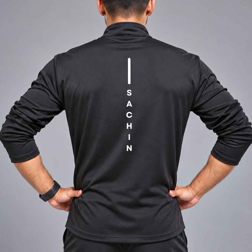 Personalised Full Sleeve Dri-Fit T-Shirt for Men with Name-Gym Workout Tshirt