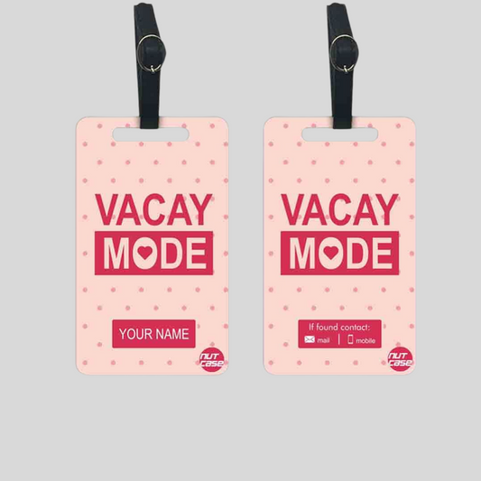 Custom Made Luggage Tags Identification Tag for Bags Set of 2 - Vacay