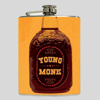 Designer Hip Flask - Nutcase - Free Funnel Along - Young Monk