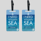 Customized Luggage Tag Identification Name Set of 2 - Sea