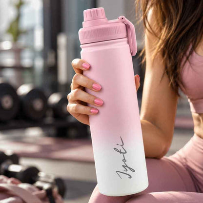 Nutcase Custom Bottle 800ml Double Insulated Water Bottle with Name - Keeps Water Hot/Cold for Hours
