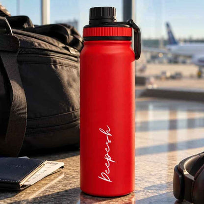 Nutcase Personalised Water Bottle 800ml Double Insulated Bottles with Name - Keeps Water Hot/Cold for Hours