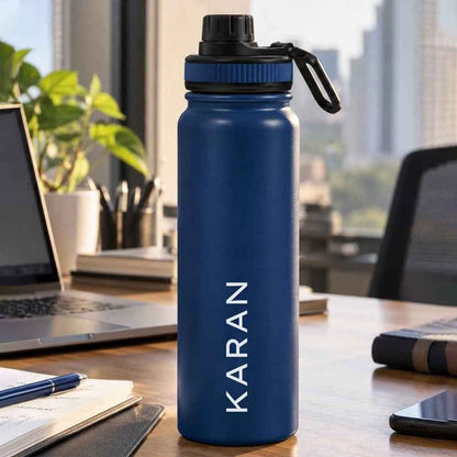 Nutcase Personalized Water Bottles 800ml Double Insulated  Bottles with Name - Keeps Water Hot/Cold for Hours