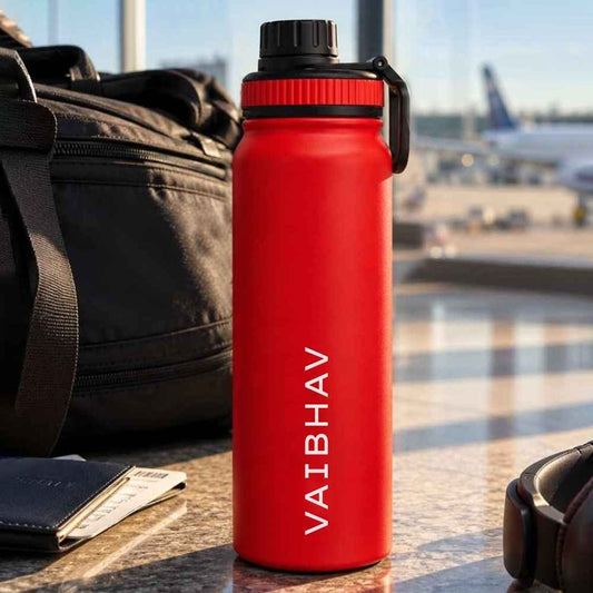 Nutcase Personalized Water Bottles 800ml Double Insulated  Bottles with Name - Keeps Water Hot/Cold for Hours