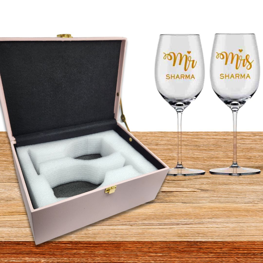 Personalized Wine Glass, Custom Text Engraved 17.25Oz Glasses, Etched  Anniversary Gift, Wedding Gift - Yahoo Shopping