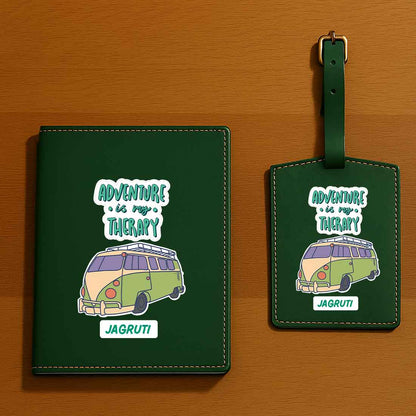 Customised Passport Holder Faux Leather Custom Covers for Passports-Adventure Therapy