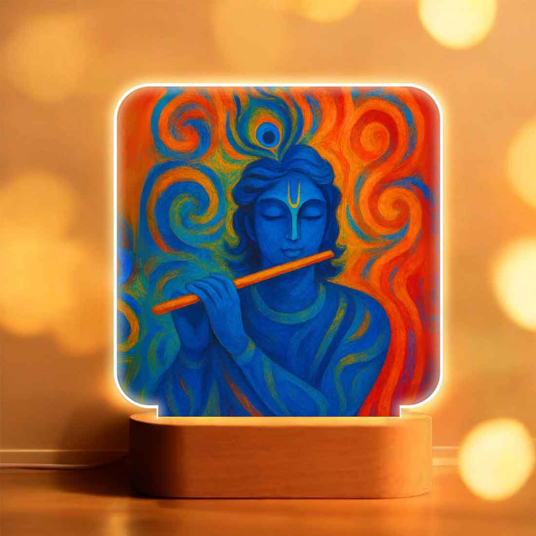 Krishna Lamp with LED Light – Divine Glow for Home Temple & Spiritual Decor