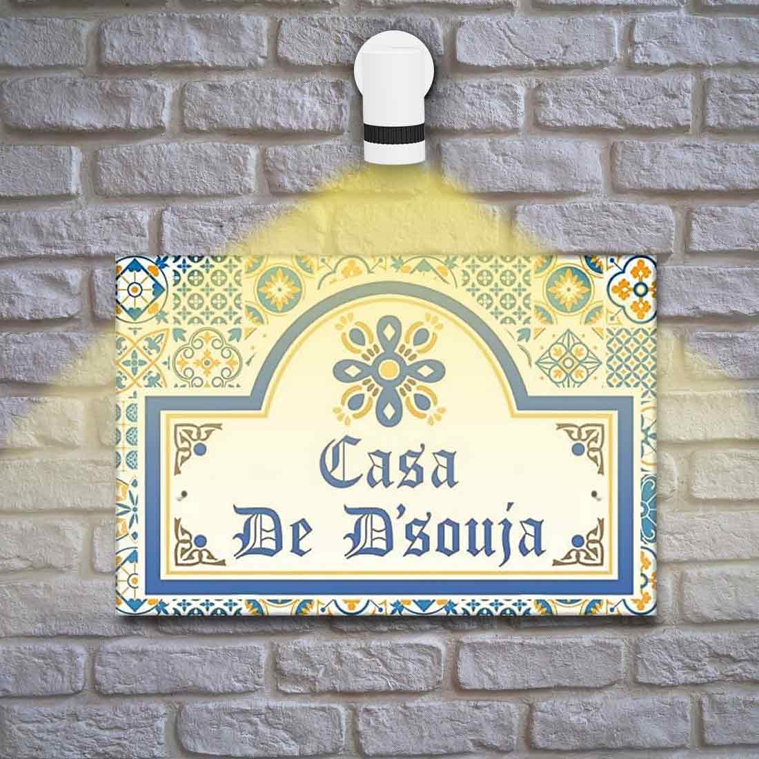 Customized Outdoor House Nameplate for Home - Spanish Style